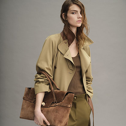 Long taffeta raincoat, vanilla | Max Mara